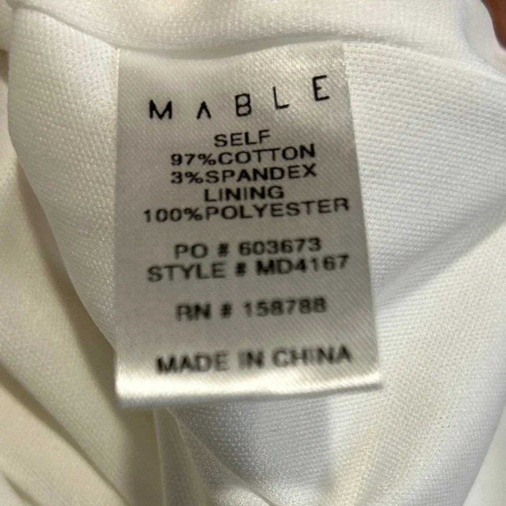 Mable‎ White Strapless Cutout Midi Dress Womens Size Large Party Cocktail